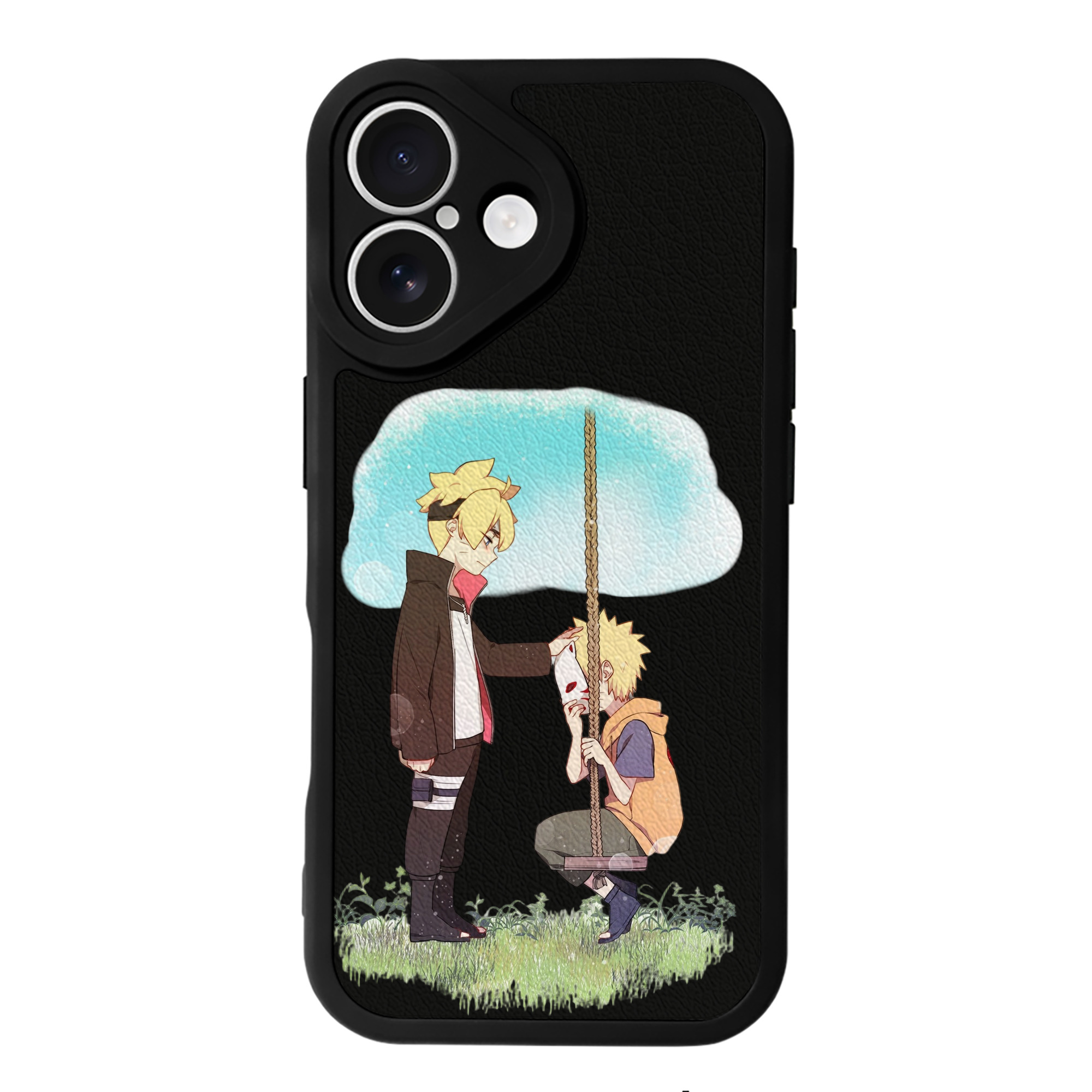 （画像用） NARUTO -ナルト- うずまき ボルト Uzumaki Boruto 【iPhone 16シリーズ対応】シリコンスマホケース（レザー調） 材質：シリコン